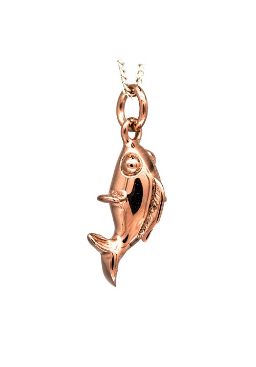 Rose Gold Fish Necklace - Strange of London