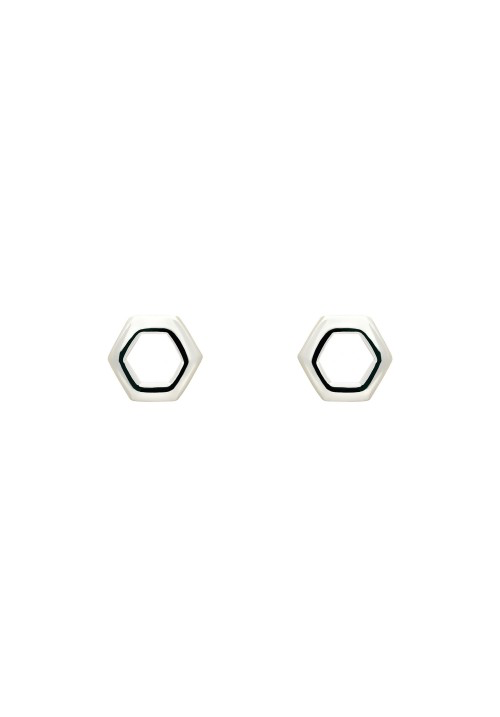 Honeycomb Stud Earrings - Strange of London