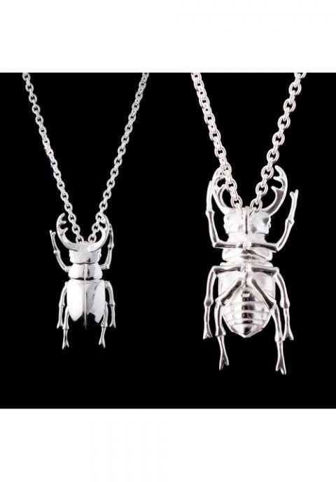 Silver Stag Beetle Pendant - Strange of London