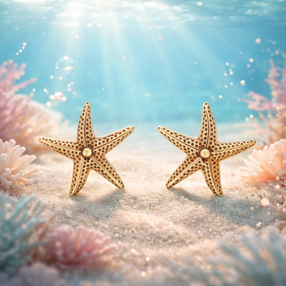 Starfish Stud Earrings - Strange of London