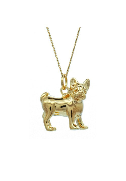 French Bulldog in Gold Pendant
