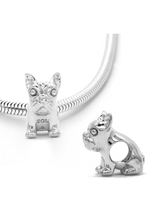 Silver French Bulldog Charm