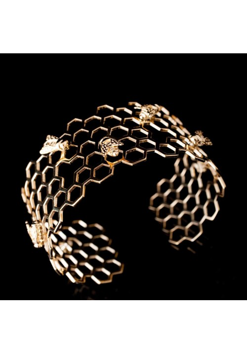 Honeycomb and Bee Cuff - Strange of London