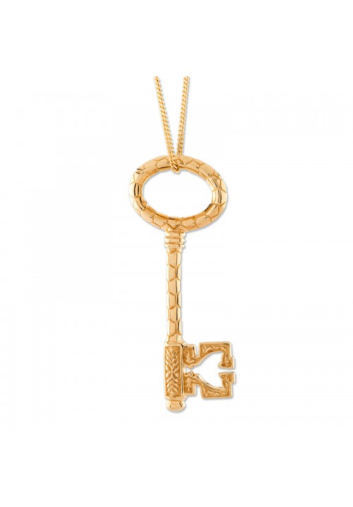 Strange of London Gold Bee Key Pendant