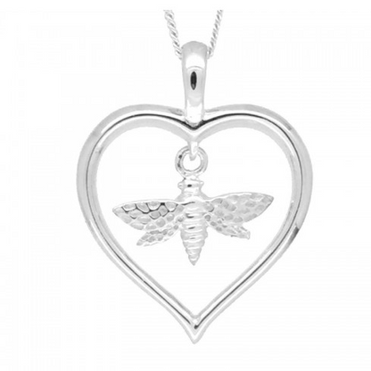 Bee and Heart Pendant - Strange of London