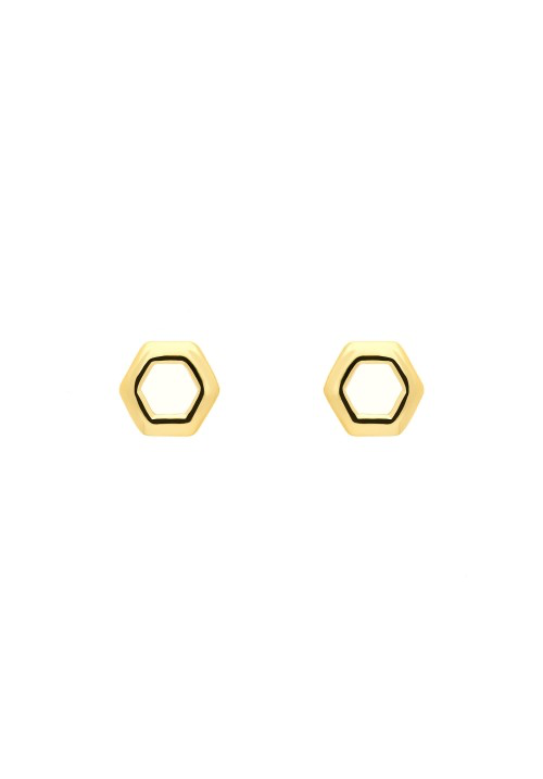 Honeycomb Stud Earrings - Strange of London