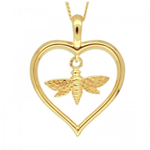 Bee and Heart Pendant - Strange of London