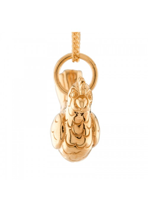 Hen in gold side