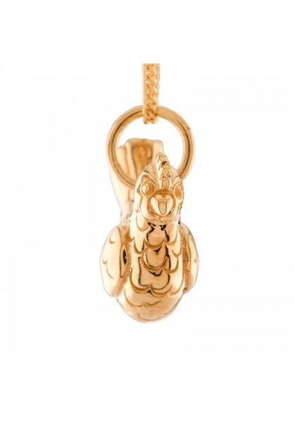 Hen in gold side